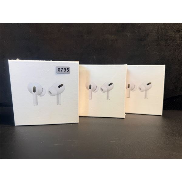 3 Sealed Boxes of AirPod Style Wireless Bluetooth Ear Buds with Charging Case - New