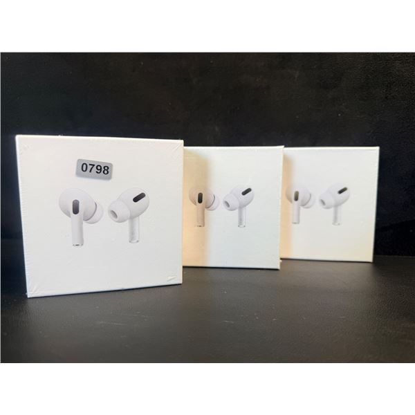 3 Sealed Boxes of AirPod Style Wireless Bluetooth Ear Buds with Charging Case - New