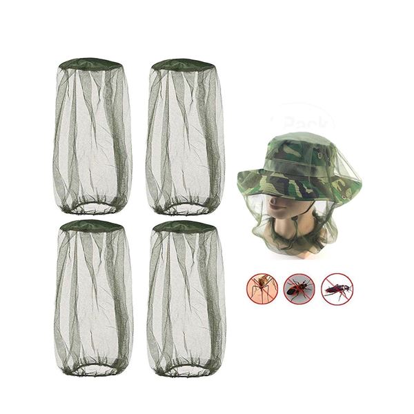 2 4-Packs of Outdoor Mosquito Head Nets for Camping/Gardening/Fishing etc - 8PCS Total - New