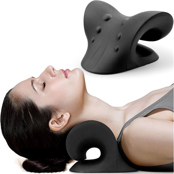 Neck and Shoulder Relaxer - Cervical Traction and Spinal Alignment Cushion - New