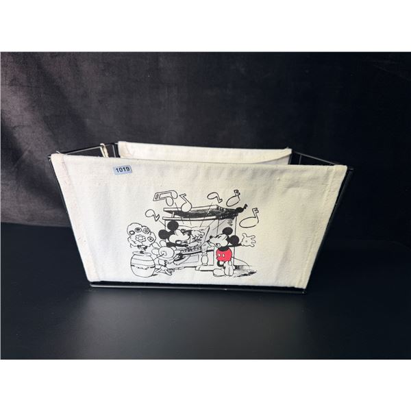 Mickey Mouse Metal Storage Basket with Tags - New