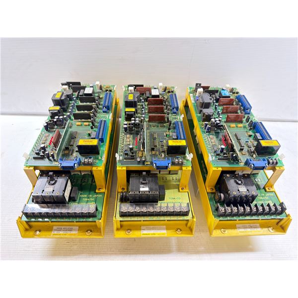 (3) Fanuc #A06B-6058-H005 Servo Amplifiers