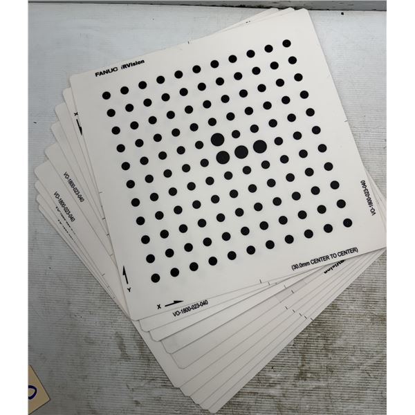 Lot of (10) Fanuc #VO-1800-023-040 iR Vision Calibration Grids