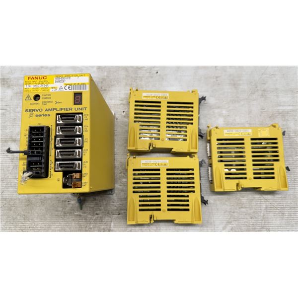 Lot of (4) Fanuc #A06B-6093-H151 Servo Amplifier & 3-Modules