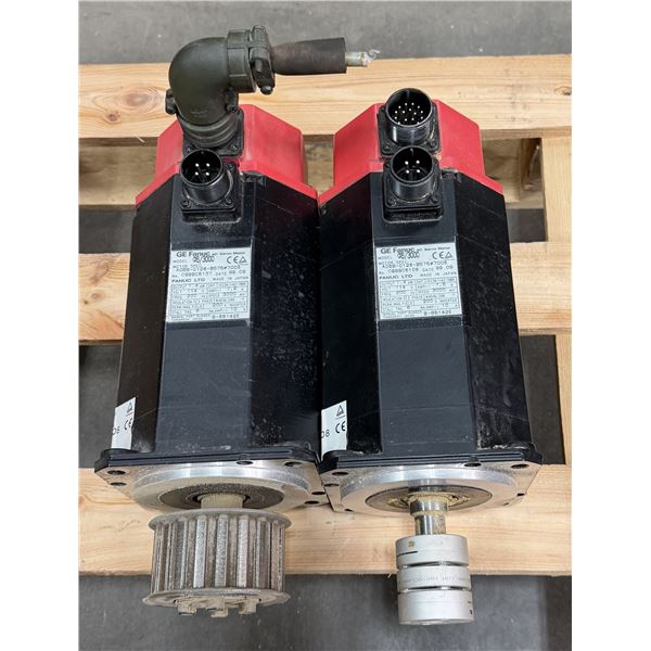 (2) GE Fanuc #A06B-0128-B575#7008 AC Servo Motors