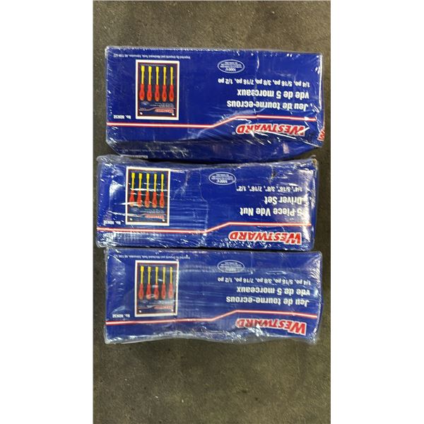 (3) *NEW* WESTWARD 5 PIECE VDE NUT DRIVER SETS: 1/4" , 5/16", 3/8", 7/16", 1/2"
