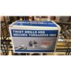 Image 1 : CASE OF 10 SETS OF 12 *NEW* TDC #9 WIRE GAUGE JOBBER DRILL BITS: 118-DEGREE POINT