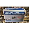 Image 1 : CASE OF 10 SETS OF 12 *NEW* TDC #9 WIRE GAUGE JOBBER DRILL BITS: 118-DEGREE POINT