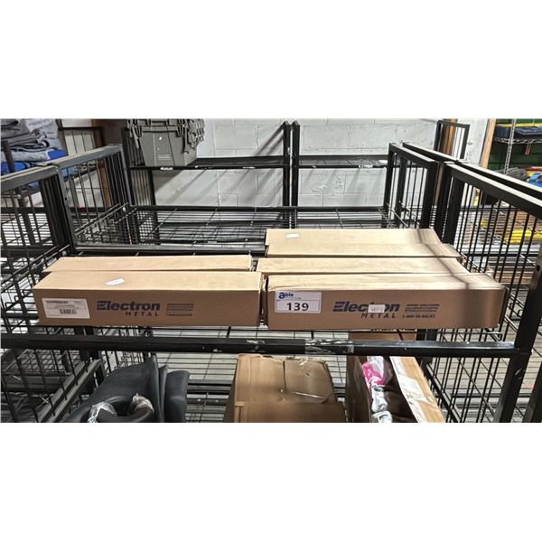 (6) ELECTRON METAL HCMRET-190103-BK HORIZONTAL CABLE RETAINERS