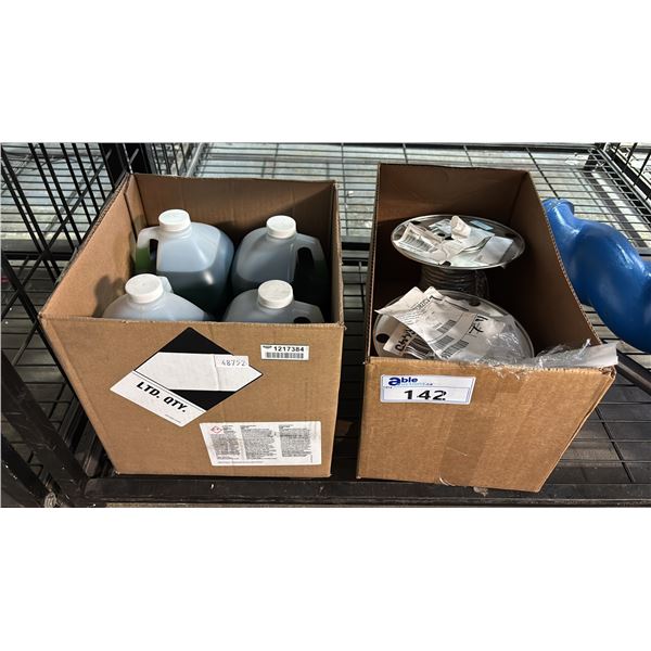 BOX OF 4 X 3.78L DIVERSEY BIO-FLOOR PLUS FLOOR CLEANER & (2) SPOOLS OF CABLE