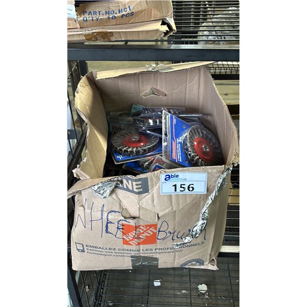 LARGE BOX OF *NEW* WESTWARD 6" KNOTTED WIRE WHEEL BRUSHES