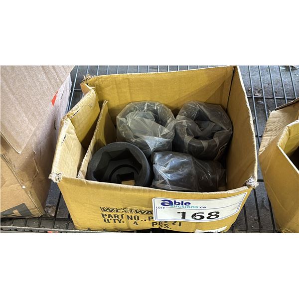 BOX OF (4) *NEW* WESTWARD 1" DRIVE, 2-5/16" IMPACT SOCKETS