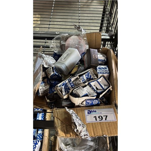 BOX OF ASSORTED ROBERTSON HEX NUT SCREWS, CLEVELAND C64045 HSS STRAIGHT TAPS & MORE