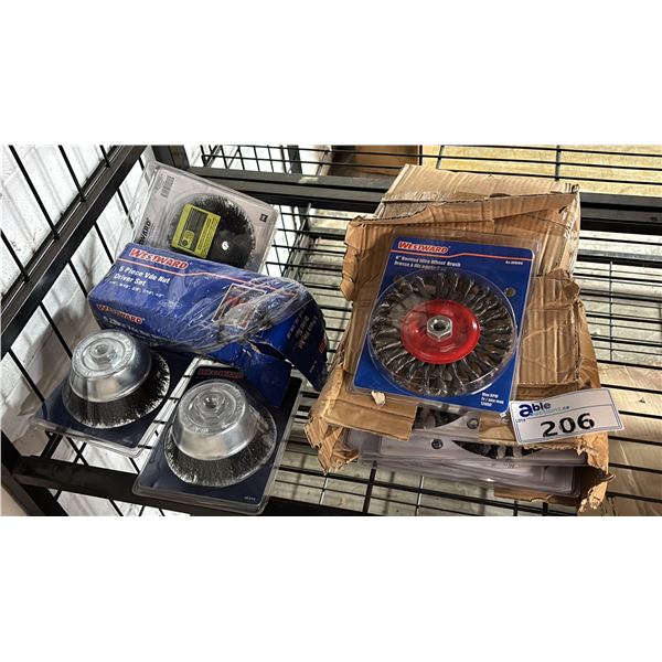 *NEW* WESTWARD KNOTTED WIRE WHEEL BRUSHES, CRIMPED WIRE CUP BRUSHES & 3PC NUT DRIVER SET