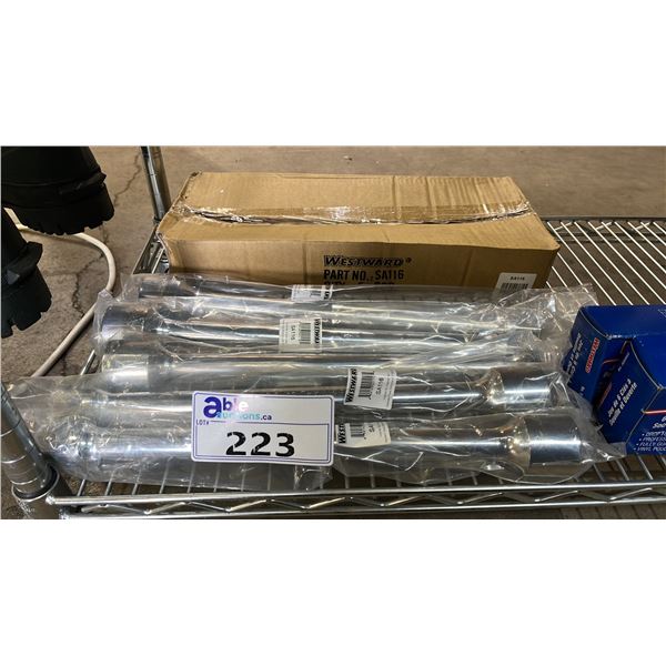 1 BOX & (5) LOOSE *NEW* WESTWARD SA116  1"DRIVE, 16" LONG EXTENSION BARS