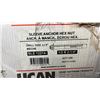 Image 2 : CASE OF *NEW* UCAN SLEEVE ANCHOR HEX NUTS: 1/2" X 2-1/4"