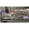 Image 2 : SHELF OF ASSORTED *NEW* ITEMS: LARGE C-CLAMP, L-WRENCH, CABLE CLAMPS, COINS WEDGES & MORE