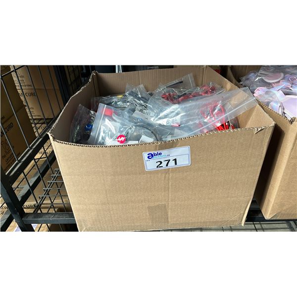 BOX OF *NEW* ASSORTED THE SHARPER BARKER DOG COLLARS & BOW TIES: ASSORTED SIZES & COLOURS