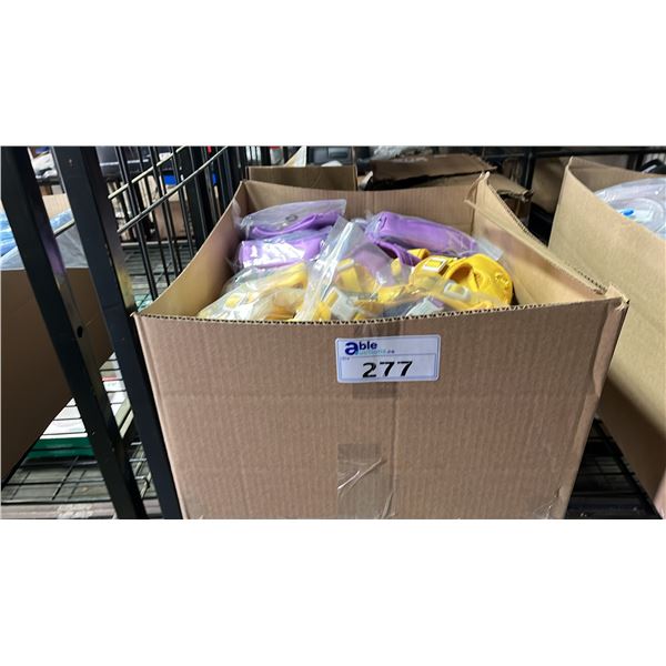 BOX OF *NEW* THE SHARPER BARKER DOG HARNESSES *ASSTD. SIZES/YELLOW OR PURPLE*