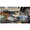 Image 3 : SHELF OF ASSTD. BUNGEE CORDS, BUTCHER CORD, 6 FT. COAXIAL CABLE & MORE