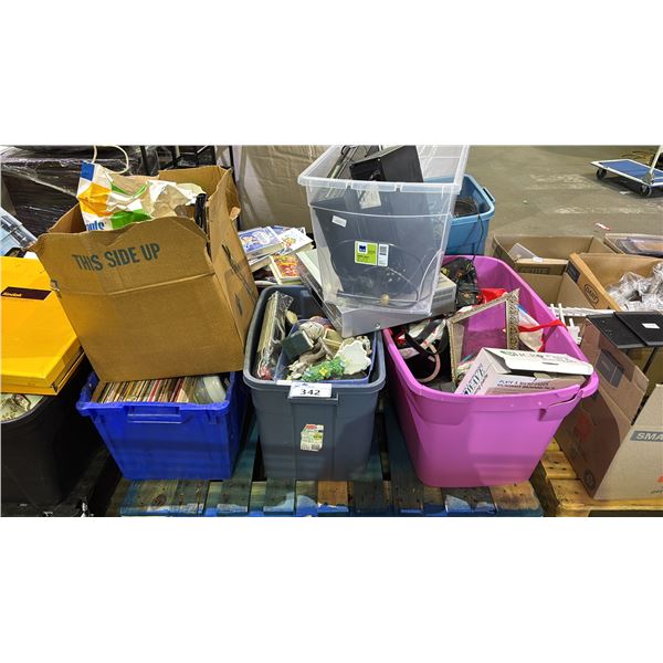 PALLET OF ASSTD. VTG. LP RECORDS, VHS MOVIES, VHS PLAYERS, PORTABLE STEREO & MORE *MUST TAKE ALL*