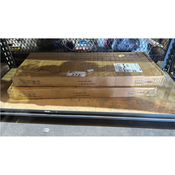 (2) *READY-TO-ASSEMBLE* METAL ROLLING GARMENT RACKS