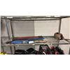 Image 1 : SHELF OF BOLT CUTTERS, MALLET, CROWBAR, TWIN WELDING HOSE & STRAIGHT CUTTING TORCH