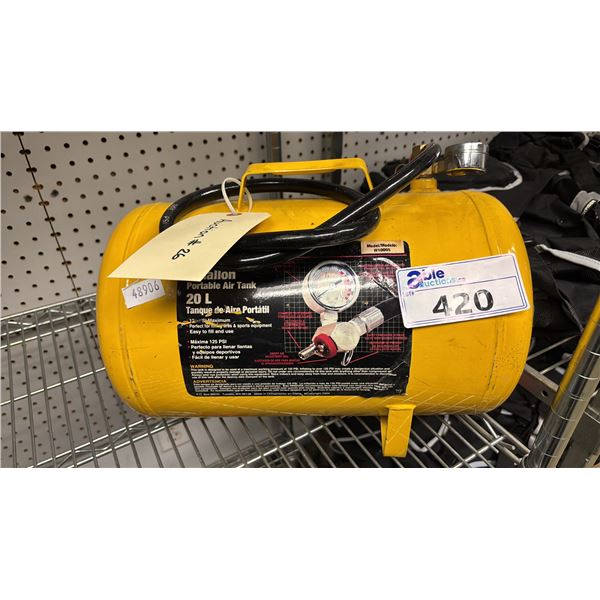 PERFORMANCE TOOL 5 GALLON/20L PORTABLE AIR TANK