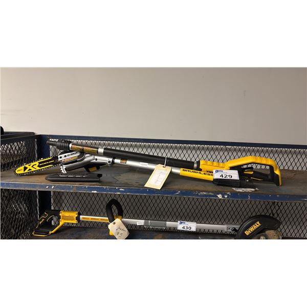 DEWALT 20V MAX* XR BRUSHLESS CORDLESS POLE SAW: *NO BATTERY/NO CHARGER*