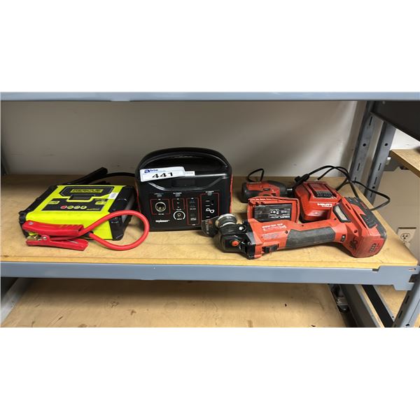 RESCUE PORTABLE POWER PACK, TENERGY  POWER STATION & CORDLESS HILTI TOOLS WITH BATTERY & CHARGER
