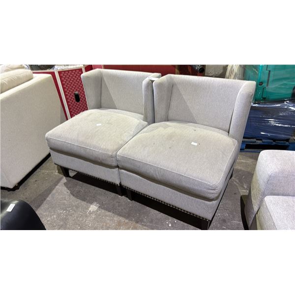 TWO MODULAR ACCENT CHAIRS