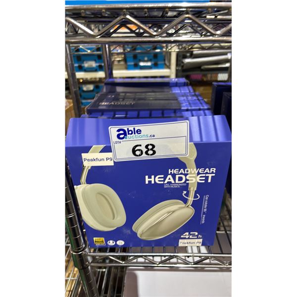 (7) *NEW* PEAKFUN P9 WIRELESS HEADWEAR HEADSETS