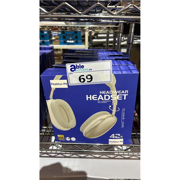 (7) *NEW* PEAKFUN P9 WIRELESS HEADWEAR HEADSETS
