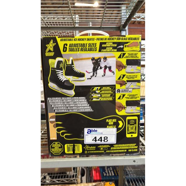 *NEW* FUTURE STARS ADJUSTABLE HOCKEY SKATES: JUNIOR SIZE 3 - 5.5