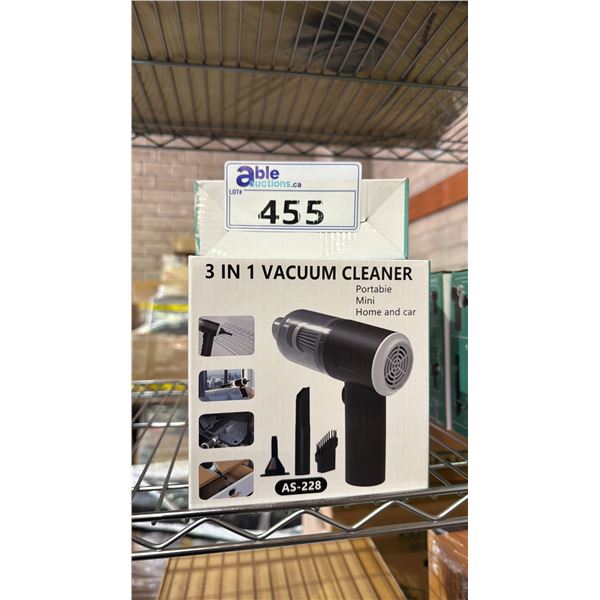 5 *NEW* AS-228 PORTABLE MINI HOME AND CAR 3-IN-1 VACUUM CLEANERS