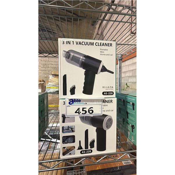 4 *NEW* AS-228 PORTABLE MINI HOME AND CAR 3-IN-1 VACUUM CLEANERS