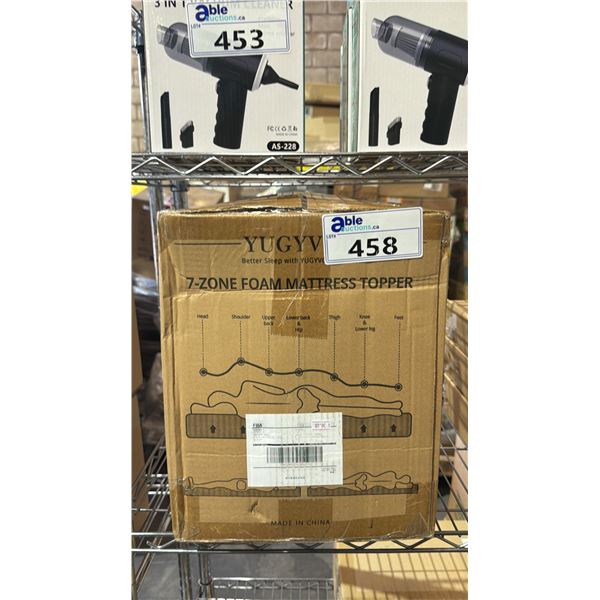 *NEW* YUGYVOB 7-ZONE 39" X 75" FOAM MATTRESS TOPPER