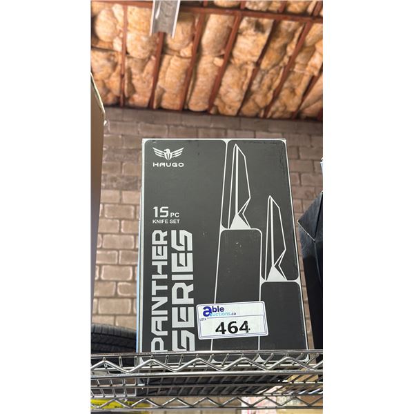 (2) *NEW* HAUGO PANTHER SERIES 15 PIECE KNIFE SETS