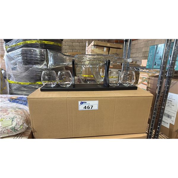 *NEW* GLASS RIFLE DECANTER SET