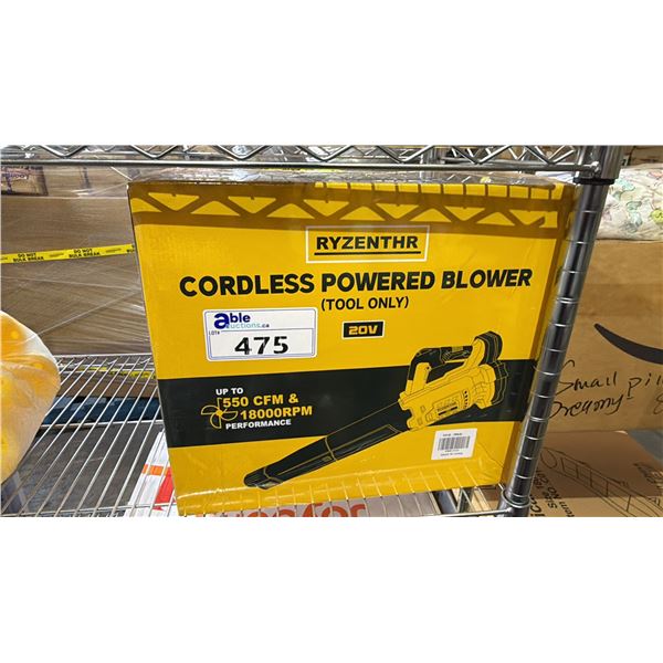 *NEW* RYZENTHR CORDLESS 20V POWERED BLOWER