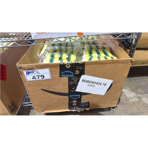 LARGE BOX OF *NEW* DISHWAND & REFILL SETS: EACH SET CONTAINS 1 DISHWAND & 12 SPONGE REFILLS