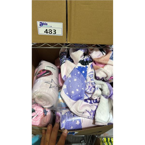 BOX OF *NEW* OLIVIA RODRIGO THEMED THROW BLANKETS