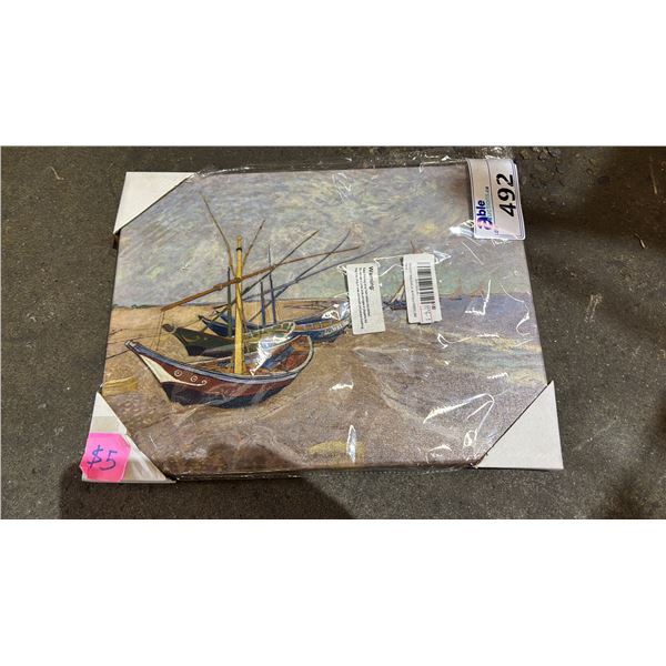 (5) *NEW* SAILBOAT CANVAS WALL ART
