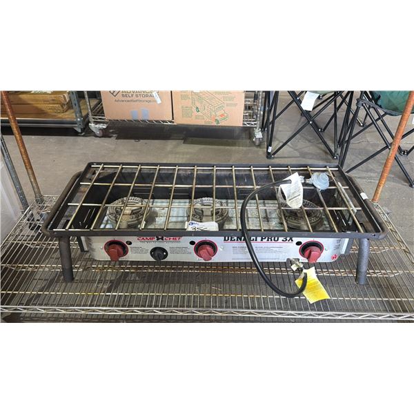 CAMP CHEF DENALI PRO 3X 3-BURNER GAS STOVE *UNKNOWN WORKING CONDITION/MAY BE MISSING PARTS