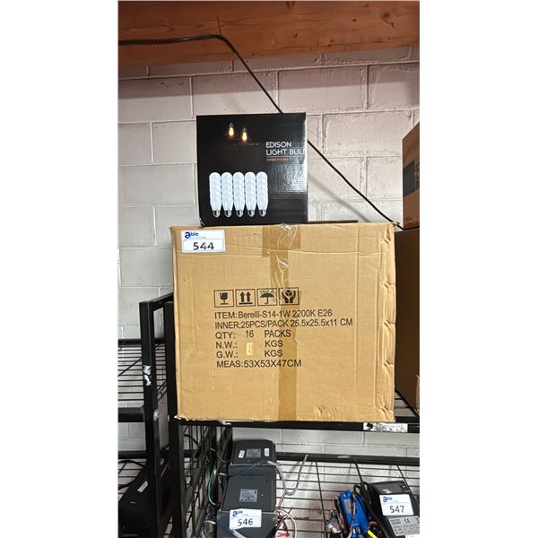 CASE OF BERELLI S14-1W 2200K E26 EDISON LIGHT BULBS