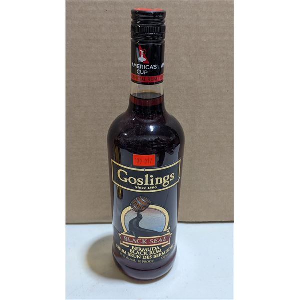 Sealed 750ml Goslings Black Seal Bermuda Black Rum