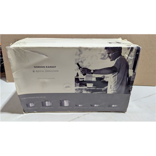 Gordon Ramsay by Royal Doulton 10-Piece Stainless Steel Pan Set
