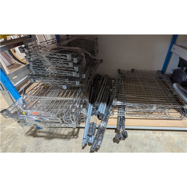 Lot of Stainless Steel Shelving