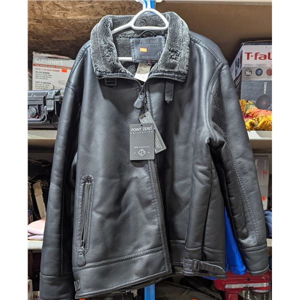 Point Zero Faux Shearling Leather Jacket