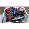 Image 1 : Lot of Assorted Tools & Hardware w/ Mastercraft Spotlight, Lenox Hole Saw, Drywall Anchors, & More